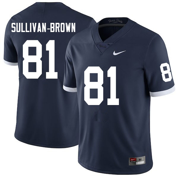 NCAA Nike Men's Penn State Nittany Lions Cam Sullivan-Brown #81 College Football Authentic Throwback Navy Stitched Jersey BBE8198TO
